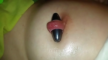 nippleringlover milf magic magnetic nipple play magnet in extreme stretched pierced nipple