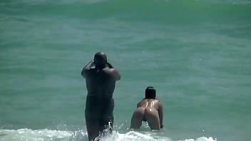 Caribbean Nude Beach Vacation Part 1 and 2 - Exhibitionist Wife Helena Price VOYEUR POV!!!