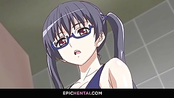 Cute cosplay uniforms on naughty hentai chicks