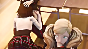 [amateurthrowaway] Ann Takamaki and Makoto Niijima suck cocks in class (Persona 5)