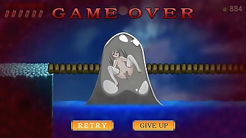 Pretty female ninja having sex with monsters men in Hamiyu no mikosyugyo new hentai gameplay