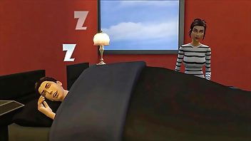 Step mom asks her step son to have sex with her because she couldn't rest because she had to share the same room with him until the apartment was renovated