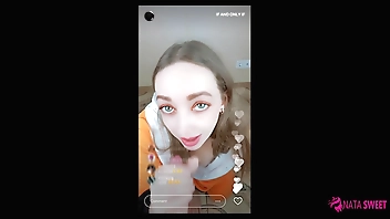 Funny CHALLENGE - my Stepbrother Visited me last Weekend and we did a Live Stream of me Sucking his dick - Nata Sweet