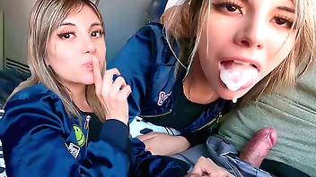 Mi compañera de ASIENTO en BUS se calienta y termina devorándose mi PICO y leche- PÚBLICO- TRAILER-RISKY