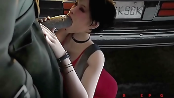 Jill and Claire fucking with Leon - Resident Evil sex compilation