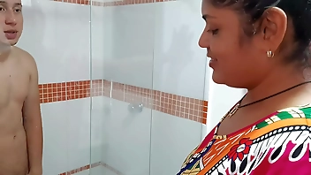 She goes into the bathroom when I'm taking a shower because she wants my cum in her mouth, my stepmother is a whore!