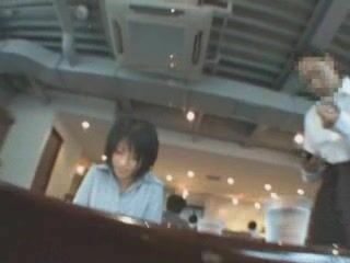 Fucking in a Public Restaurant - Nippon Girl Gives Toy Porn Blowjob to Tokyo Boyfriend