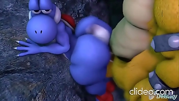 Bowser fucks Yoshi's thick ass hard