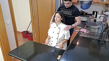 Sexy private chef is seduced with a massage