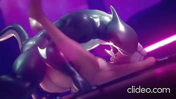 Sexy creature fucks sexy woman hard