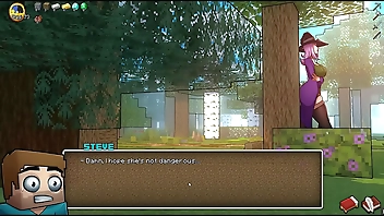 HornyCraft [ Parody Hentai game PornPlay ] Ep.13 enderman woman puts huge anal beads in her ass