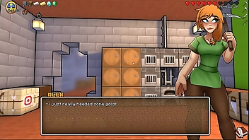 HornyCraft [ Parody Hentai game PornPlay ] Ep.17 Steve fucks Alex in a nether world gangbang