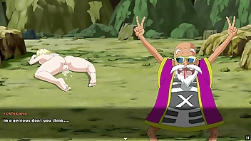 super slut z tournament 2 [dragon ball hentai game parody] ep3 android 18 is squirting while the old pervert is fucking her ass