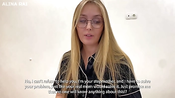 Stepmother: Please close your eyes, I have to help you. Stepson: - Ok