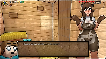 HornyCraft [Parody Hentai game PornPlay ] Ep.8 finding an unusual sexy creeper with huge tits