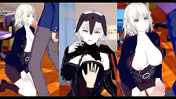 【エロゲーコイカツ！】FGO(フェイト) ジャンヌ・オルタにおっぱい揉みまくりH！3DCG巨乳アニメ動画(FGO(フェイト))【ヘンタイゲーム ふぇいとぐらんどおーだー】