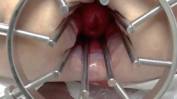 gs2, BDSM Mistress, massive anal speculum, wide open ass, strapon, extreme anal gap