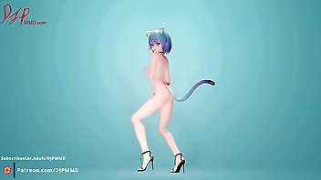 Sexy Catgirl MIA Short Hair front cam Blender render 1560
