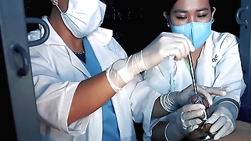 DominaFire Sadistic Nurse Sounding Chastity Slave