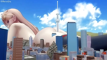 [MMD] Playing With The City (Giantess, Sfx, Size fetish content)