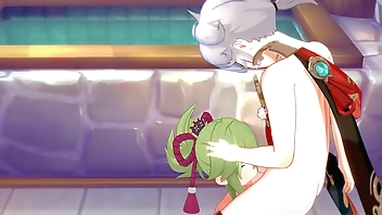 Genshin Impact Hentai - Kazuha x Kuki Shinobu Hardsex - Japanese Asian Manga Anime Game Porn