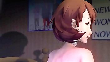 Threesome with handjob and riding dick ( Animation 3D)