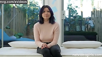 Sweet outgoing Asian girl fucks the 5th guy of her life