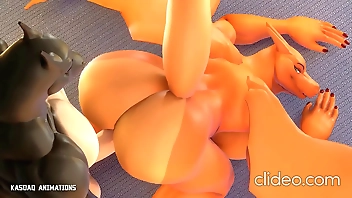 Sexy Charizard couple having lovely sex