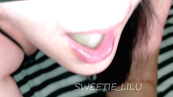 gets a load in her mouth. Stepson cumshot his