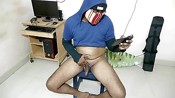 I am alone and watching porn and make a cock hard