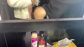 Slut had sex in the toilet of the club