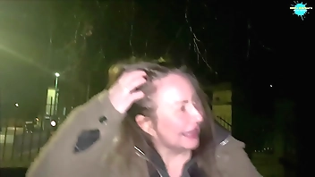 Street Girl flashing