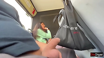 A stranger girl jerked off and sucked my dick in a public bus full of people