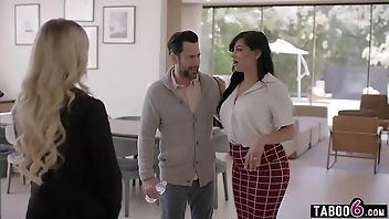MILF real estate agent Lilly Bell makes husband cheat on his latina wife Mona Azar