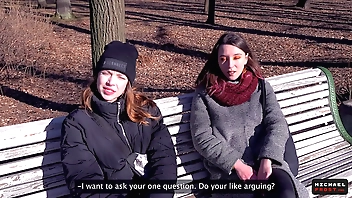 Try it! Street Bet With Stranger Girls - Public Agent - POV