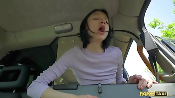 Fake Taxi - Shy teen with short hair has her wet pussy pumped on the backseat of the taxi