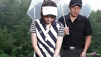Little Japanese Teen seduce to Fuck by old Teacher at Golf Lesson