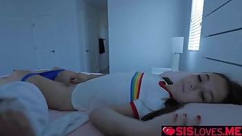 Stepsister Mira Monroe surprised her stepbrother that she masturbate to make herself feel better