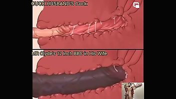 Mr Clyde's 12 Inch BBC Vs Cuckold Husbands Cock