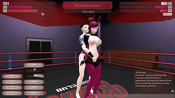 Kinky Fight Club [Wrestling Hentai game] Ep.1 hard pegging sex fight on the ring for a slutty bunnygirl