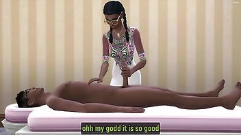 stepbrother it is first client for his after she opened an erotic massage salon - Indian Teen first time