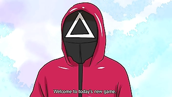 Squid Game porn - make a masked man cum!