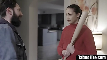 Hot brunette fucked hard by a creep