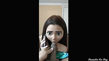 Mi Cuñada Caliente me Chupa la Polla mientras Habla por Movil con su Marido NTR JAV