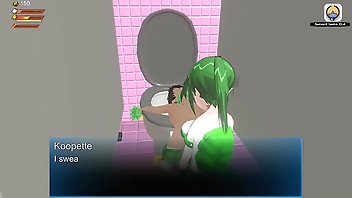 3D Femdom Koopette Facesitting Piss Spanking Toilet Fart