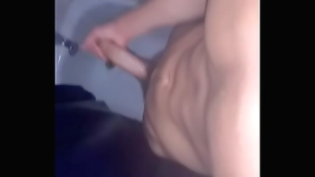 jerking off wet dick in the shower