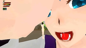 3D Earth Chan Vore Facesitting Spit