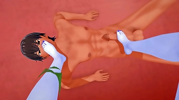 Dragon Ball - Vados footjob and feet licking clip - DBS