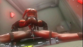 Citor3 3D SFM VR Sex Game Huge tits latex mistress electro stimulation precum riding and milking