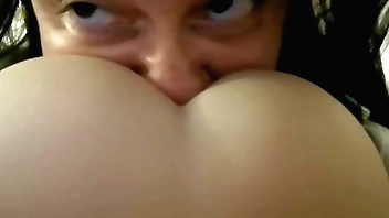 My friend puts her ass on my face and fills me with farts 4K